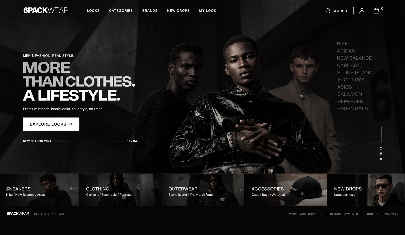 6PACKWEAR homepage visual